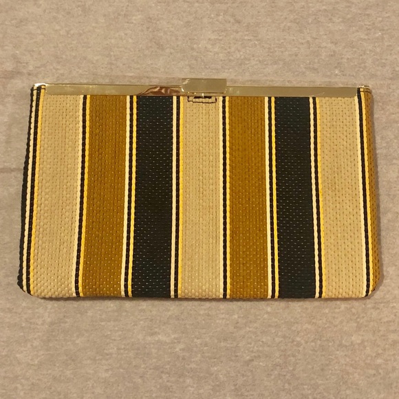 J. Crew Handbags - JCrew -Striped Woven clutch